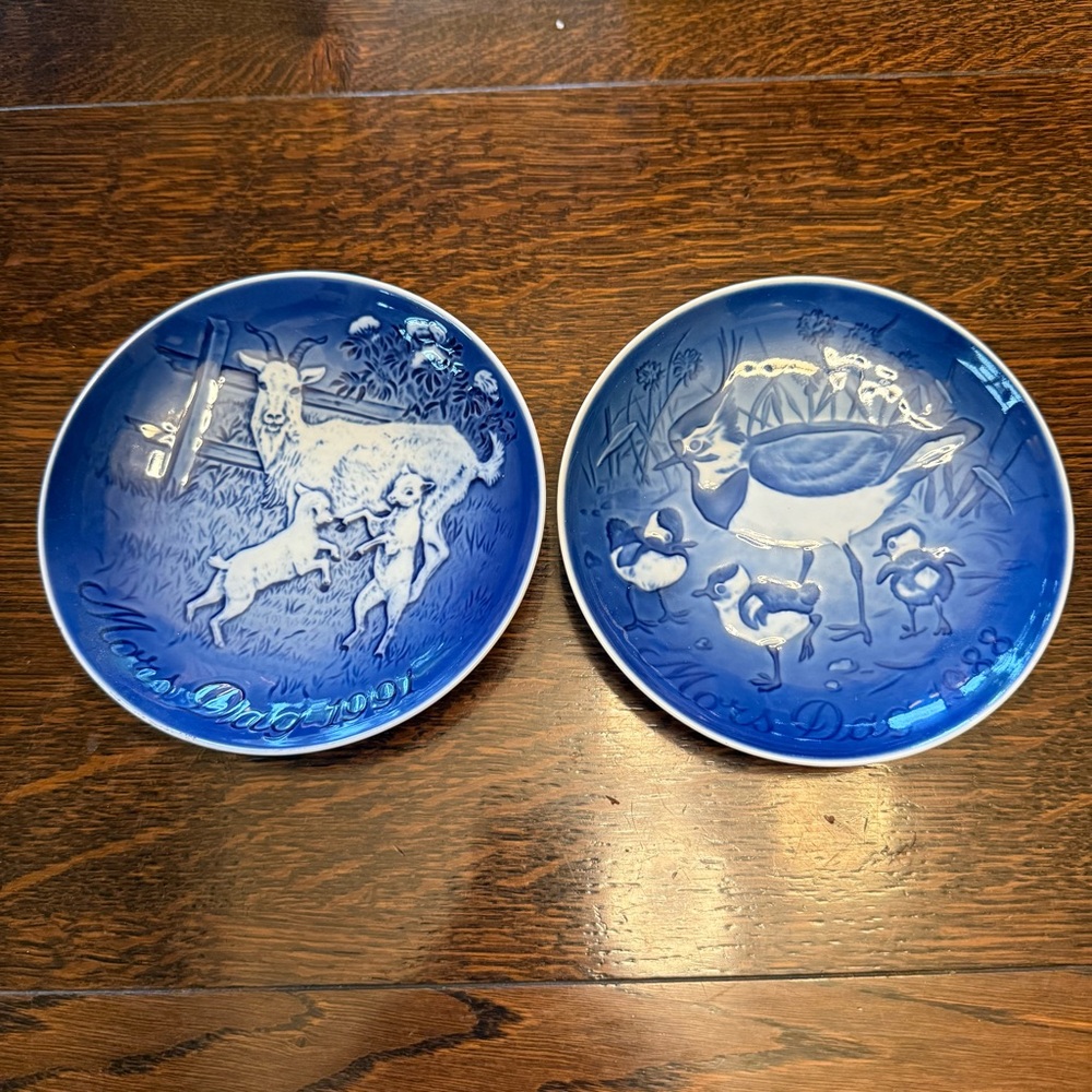 Bing & Grondahl Mother’s Day plates 1988 & 1991